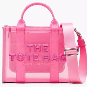BRAND NEW MARC JACOBS The Mesh Tote Bag Small Candy Pink Summer